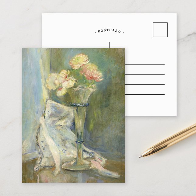 Cartão Postal Anémones Rosadas | Berthe Morisot (Criador carregado)
