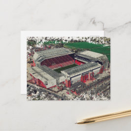 Cartão Postal Anfield Stadium Liverpool - Artistic Watercolour