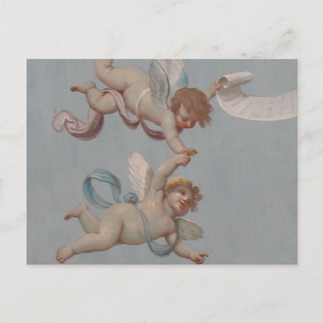 Cartão Postal Angel Cherubs Whimsical Renaisance (Frente)