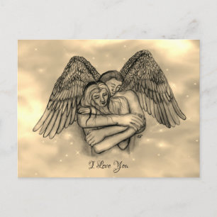 Cartão Postal Angel Eros no Amor, eu te amo