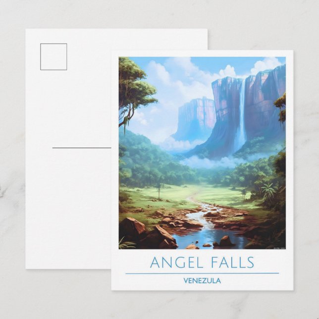 Cartão Postal Angel Falls Venezuela Viagem (Frente/Verso)