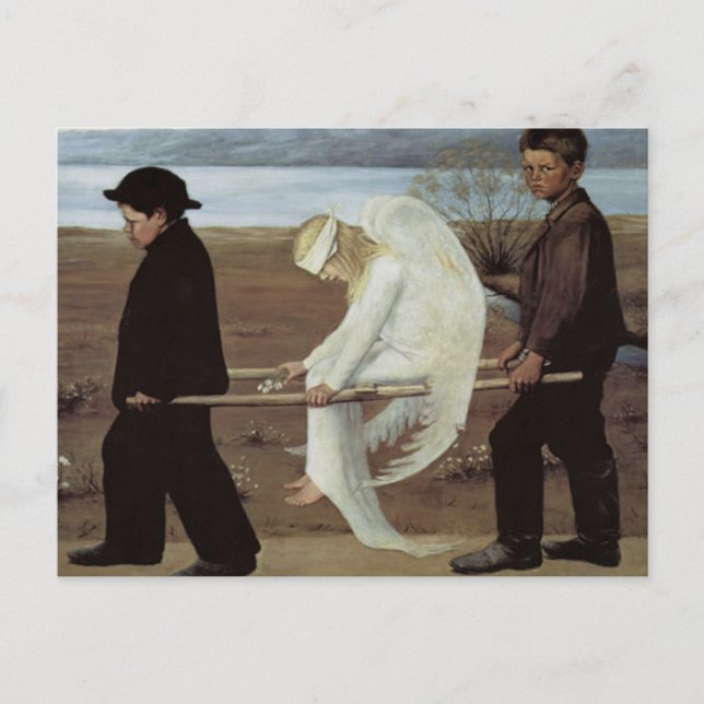 Cartão postal angel ferido (Frente)