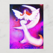 Angel Moon Stars Fada Art Celestial Ilustração