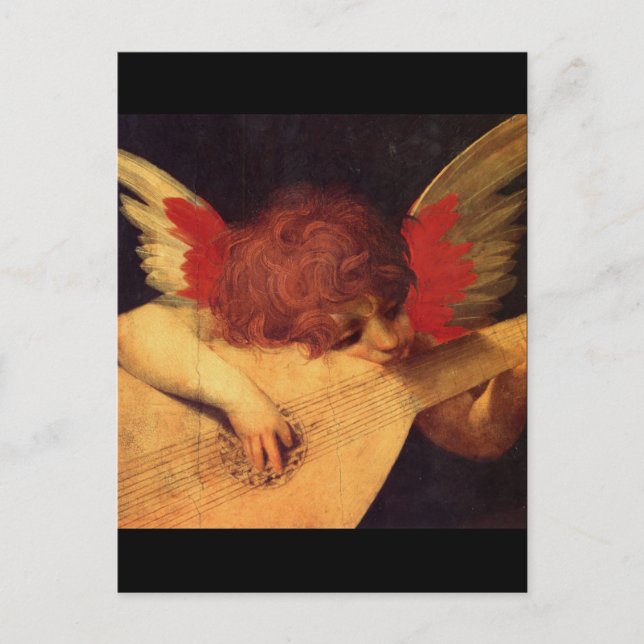 Cartão Postal Angel Musical, Rosso Fiorentino Christian (Frente)