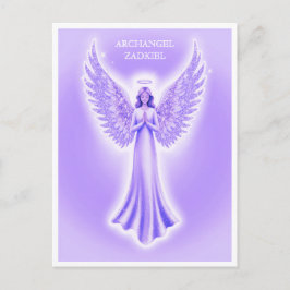 Cartão Postal Angel Natal | Roxo, Lilás E Branco