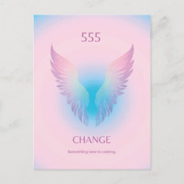 Cartão Postal Angel Number Aura 555 Change