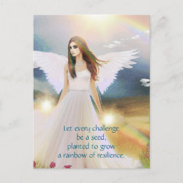 Cartão Postal Angel of Hope Rainbow Inspiration Cote Art