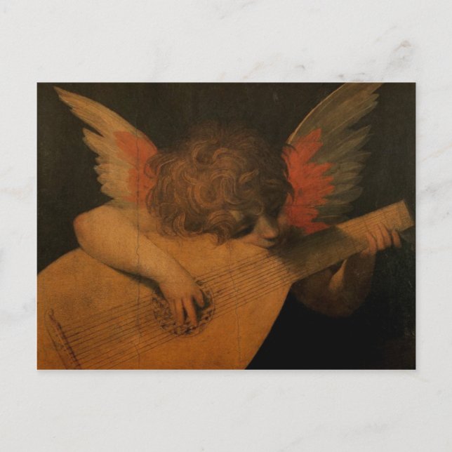 Cartão Postal Angel Reproduzindo Música (Frente)