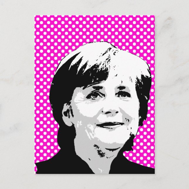 Cartão Postal Angela Merkel (Frente)