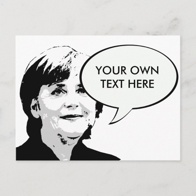 Cartão Postal Angela Merkel (Frente)
