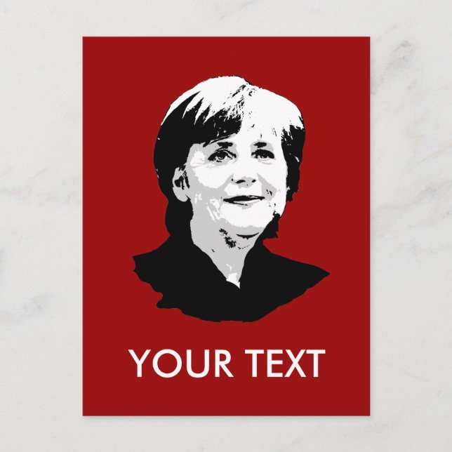 Cartão Postal Angela Merkel (Frente)