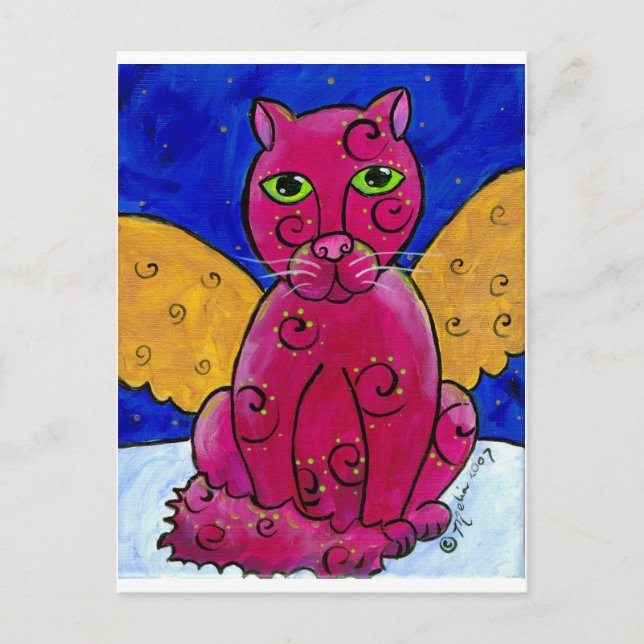Cartão Postal AngelCatPink (Frente)