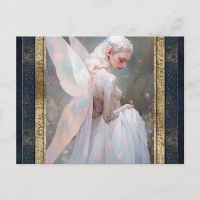 Cartão Postal Angelic Fairy Woman Fantasy Art (Frente)