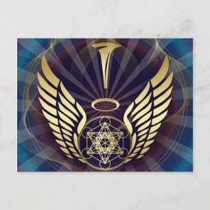 Cartão Postal Angelic- Merkaba-Metatron cube