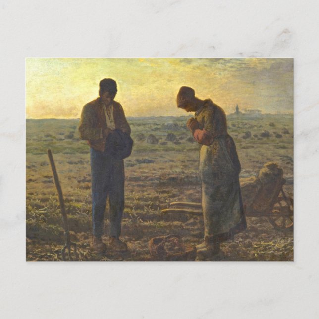 Cartão Postal Angelus Jean Francois Millet (Frente)