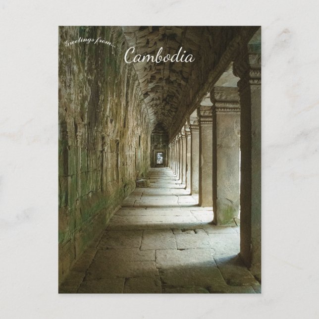Cartão Postal Angkor Thom Camboja (Frente)