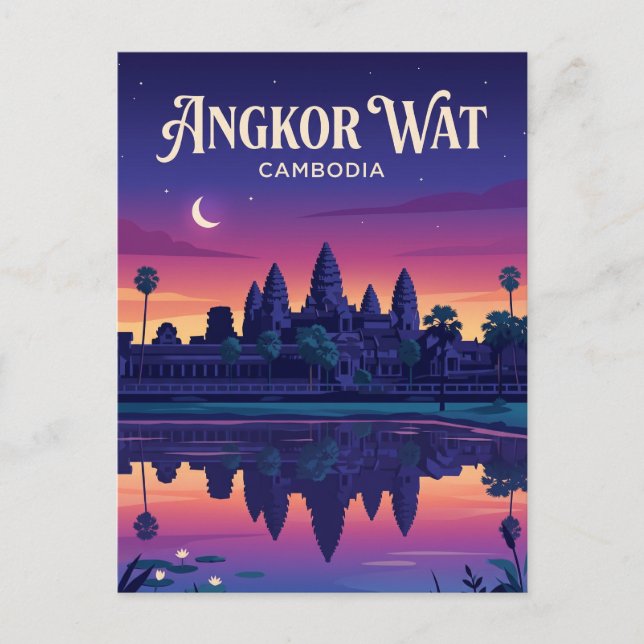 Cartão Postal Angkor Wat Camboja (Frente)