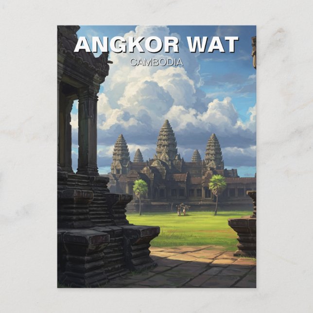 Cartão Postal Angkor Wat Camboja (Frente)