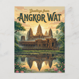 Cartão Postal Angkor Wat Camboja