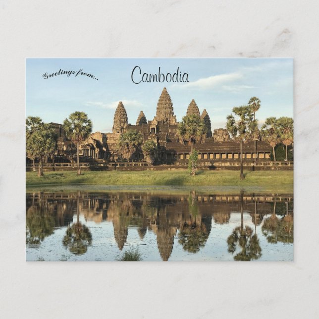 Cartão Postal Angkor Wat em Angkor Siem Riep Camboja (Frente)