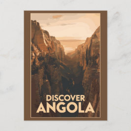 Cartão Postal Angola Lubango Viagem Art Vintage