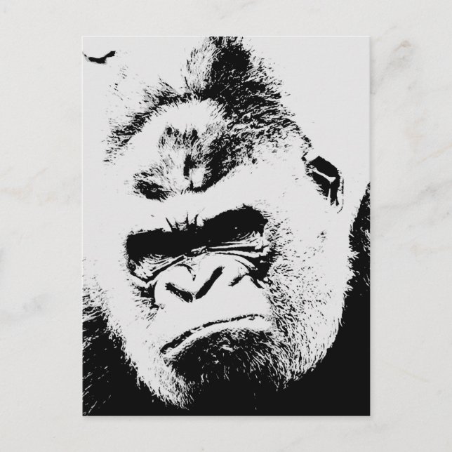 Cartão Postal Angry Gorilla (Frente)