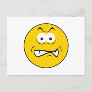 Cartão Postal Angry Snarling Face