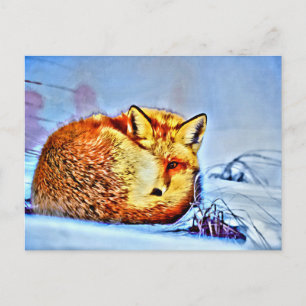 Cartão Postal *~* Anima Red Fox Ap18 Vida Selvagem Artística Úni