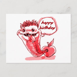 Cartão Postal animação de abelha feliz aniversário