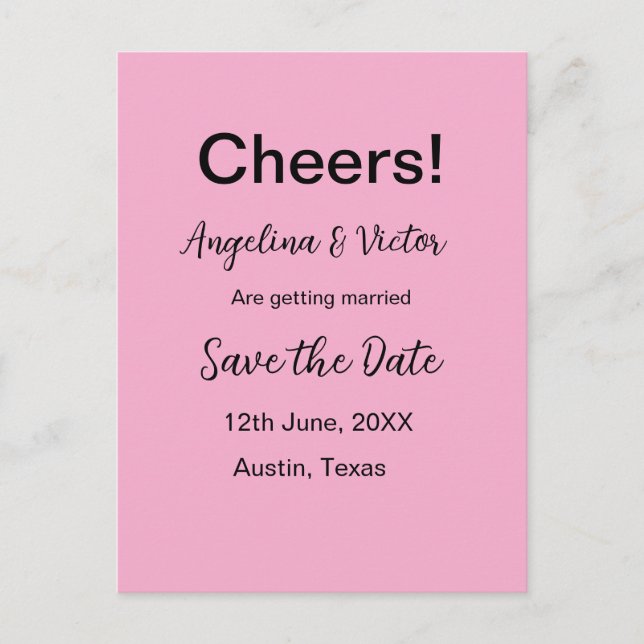 Cartão Postal Animações salvam a data simples e moderna elegante (Frente)