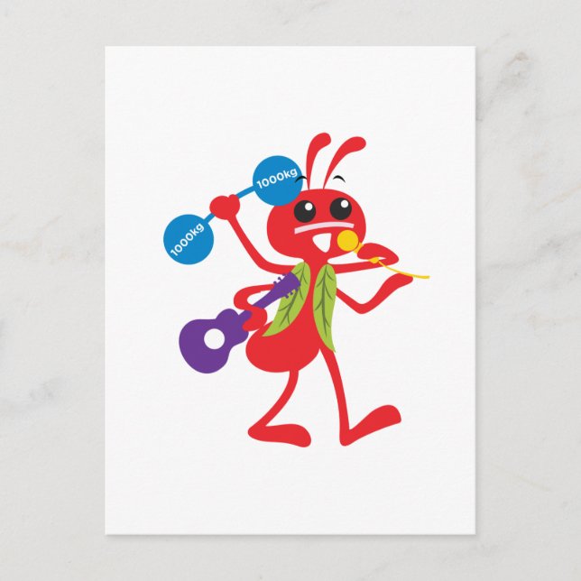 Cartão Postal Animais ABC Adam Ant (Frente)