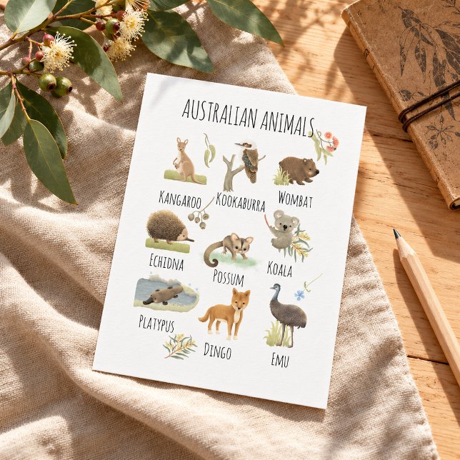 Cartão Postal Animais Australianos  (Criador carregado)