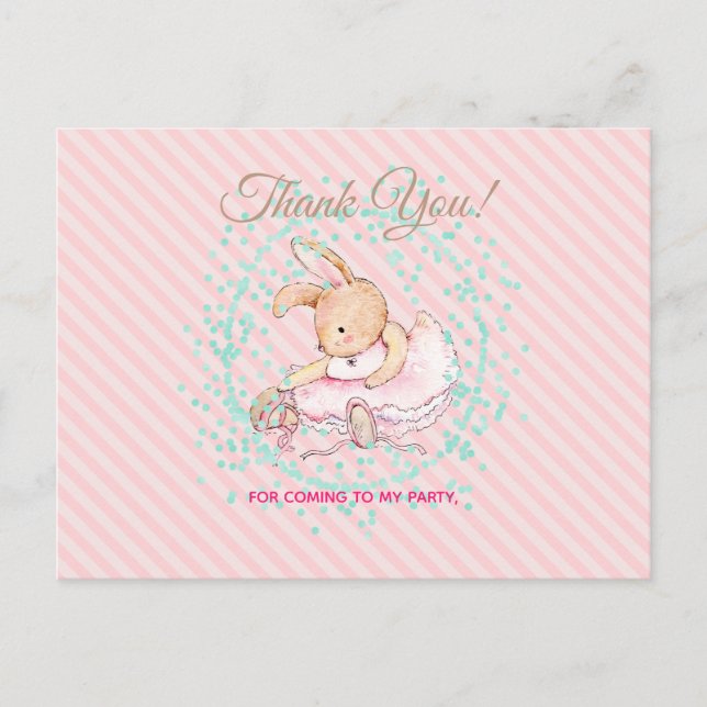 Cartão Postal Animais balés AquaBallet Animal Aqua Obrigado (Frente)