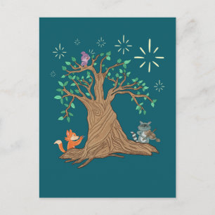 Cartão Postal Animais da Floresta Tocando Música Arte Folclóri