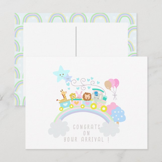 Cartão Postal Animais do Comboio Branco (Frente/Verso)