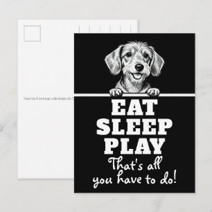 Cartão Postal Animais Fofos Design Minimalista - Cachorro 1
