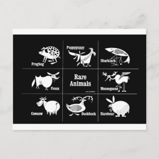 Cartão Postal Animais Raros