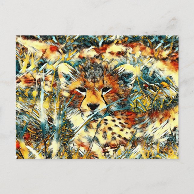 Cartão Postal AnimalArt_Cheetah_005 (Frente)