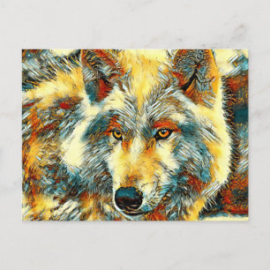 Cartão Postal AnimalArt_Lobo_004