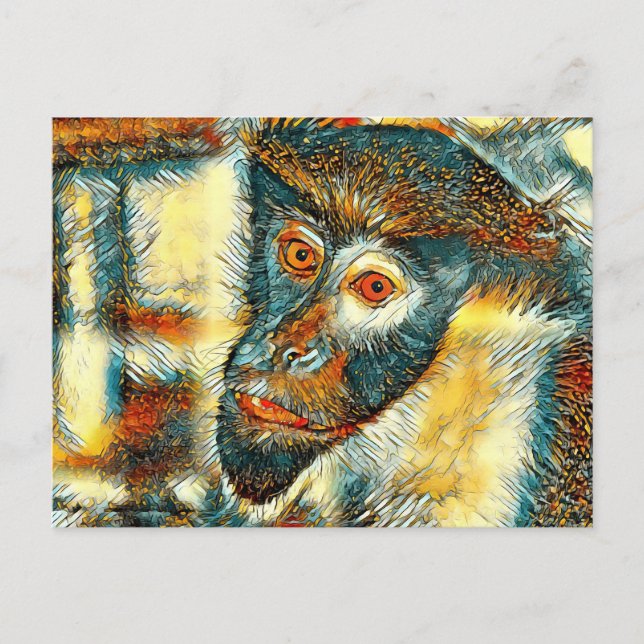 Cartão Postal AnimalArt_Macaco_002 (Frente)