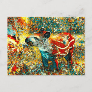 Cartão Postal AnimalArt_Tapir_001
