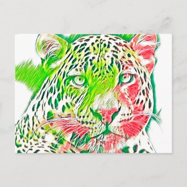 Cartão Postal AnimalMix_Leopard_005 (Frente)