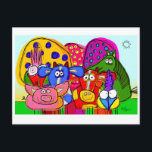 Cartão Postal 'animals and trees' super postcard<br><div class="desc">paul megens digital design</div>