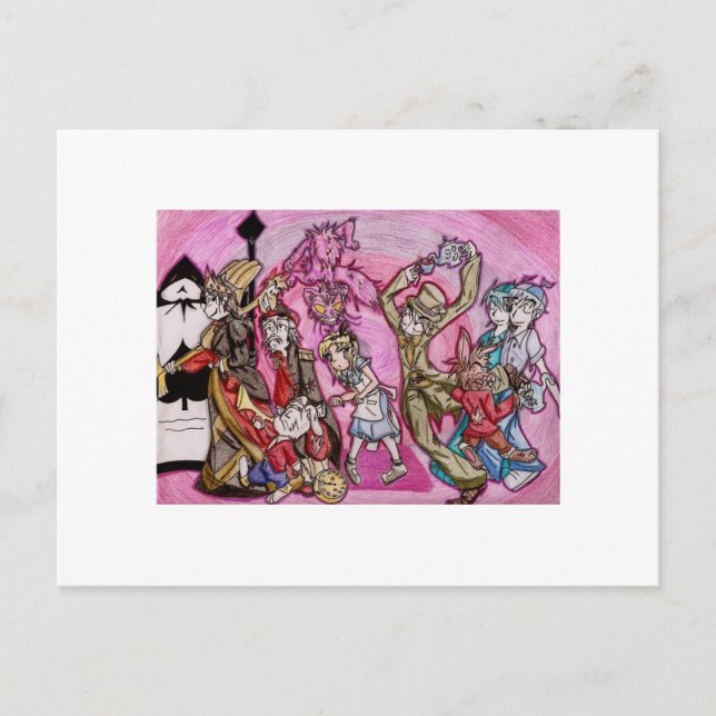 Cartão Postal Anime Alice no País das Maravilhas (Frente)