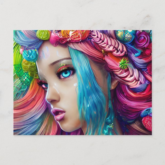 Cartão Postal Anime Beatiful Baby Skin Goddese Gráfico (Frente)