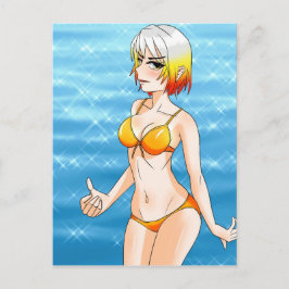 Cartão Postal Anime Bikini Girl