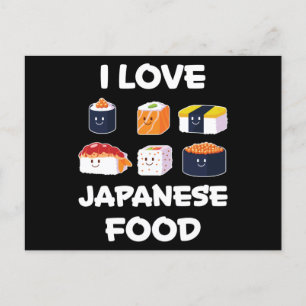 Cartão Postal Anime de Macarrão de Sushi Roupas Divertidas de Ot