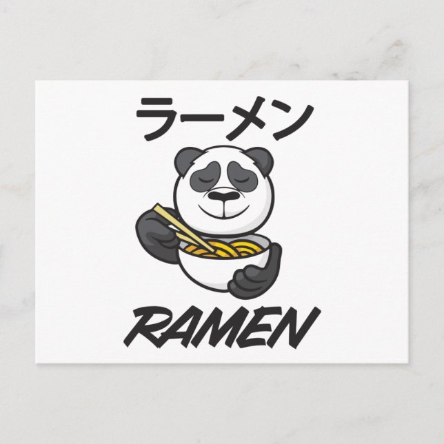 Cartão Postal Anime de Mangá de Macarrão Engraçado Roupa de Otak (Frente)