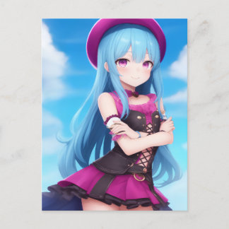 Cartão Postal Anime Girl 007