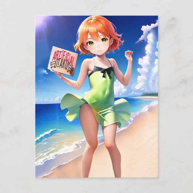 Cartão Postal Anime Girl 026 (Frente)